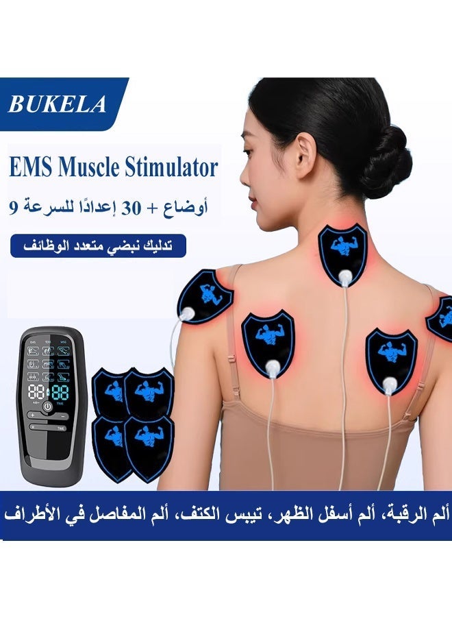 Bukela TENS Low Frequency Pulser Physiotherapy Device abs stimulator - EMS Muscle Stimulator + Back Pain Relief and Management (Includes Electrode Pads) - Image 1